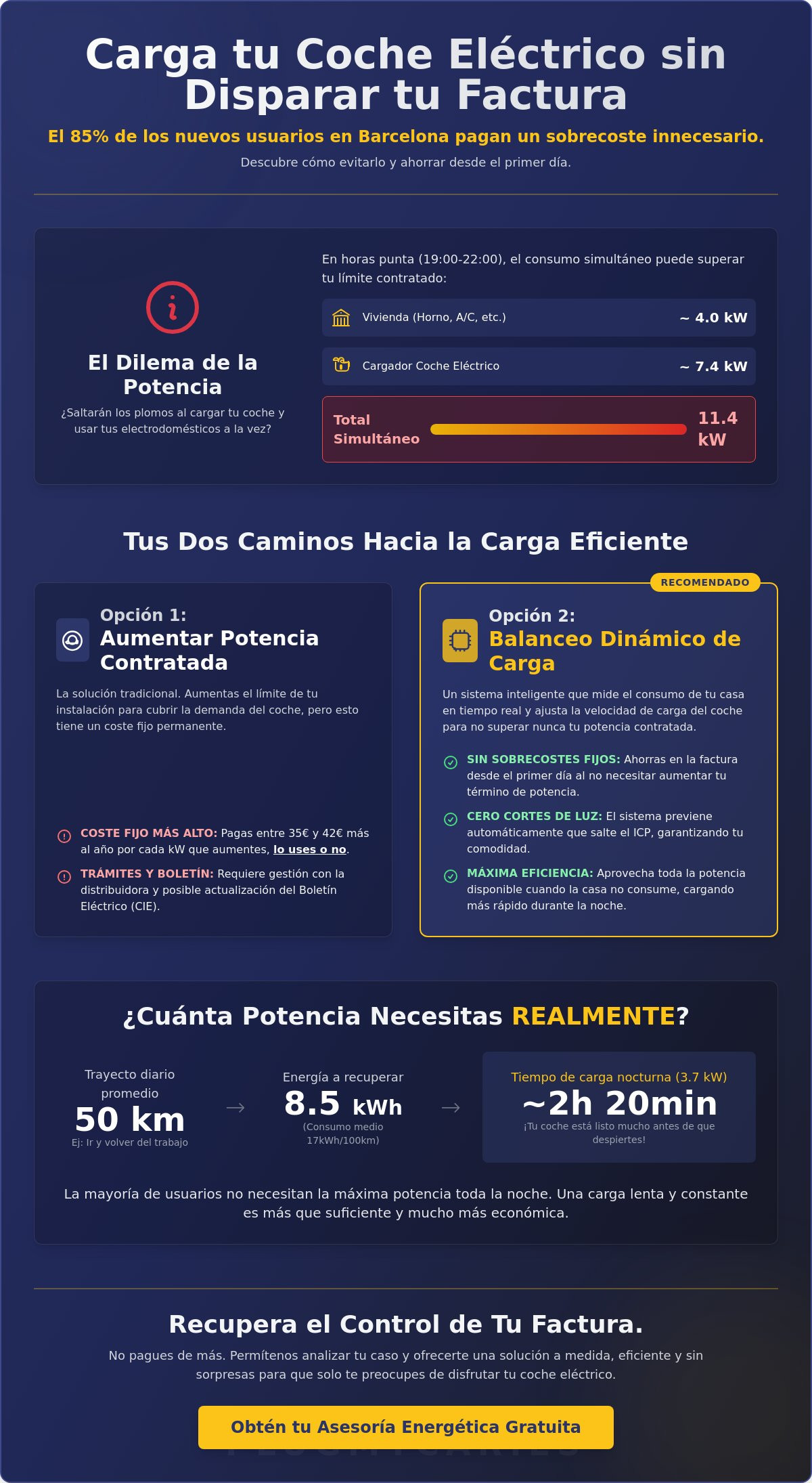 ¿Es necesario aumentar la potencia contratada para tu cargador de coche eléctrico en Cataluña? Guía 2026