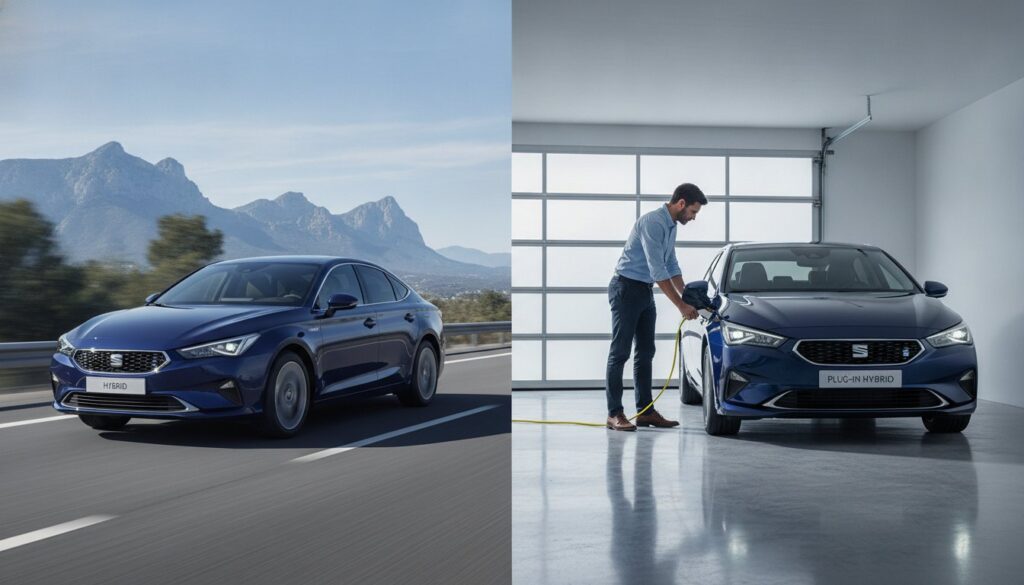 Diferencia entre coche híbrido y enchufable: Guía definitiva 2026